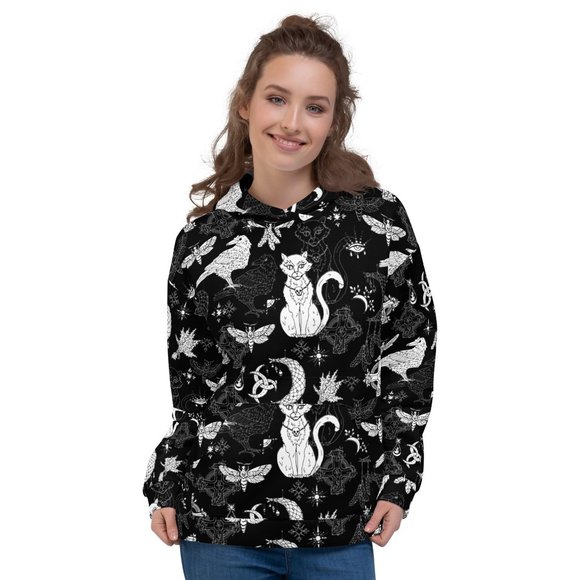 Mystic Gothic Cats Sweatshirt Hoodie